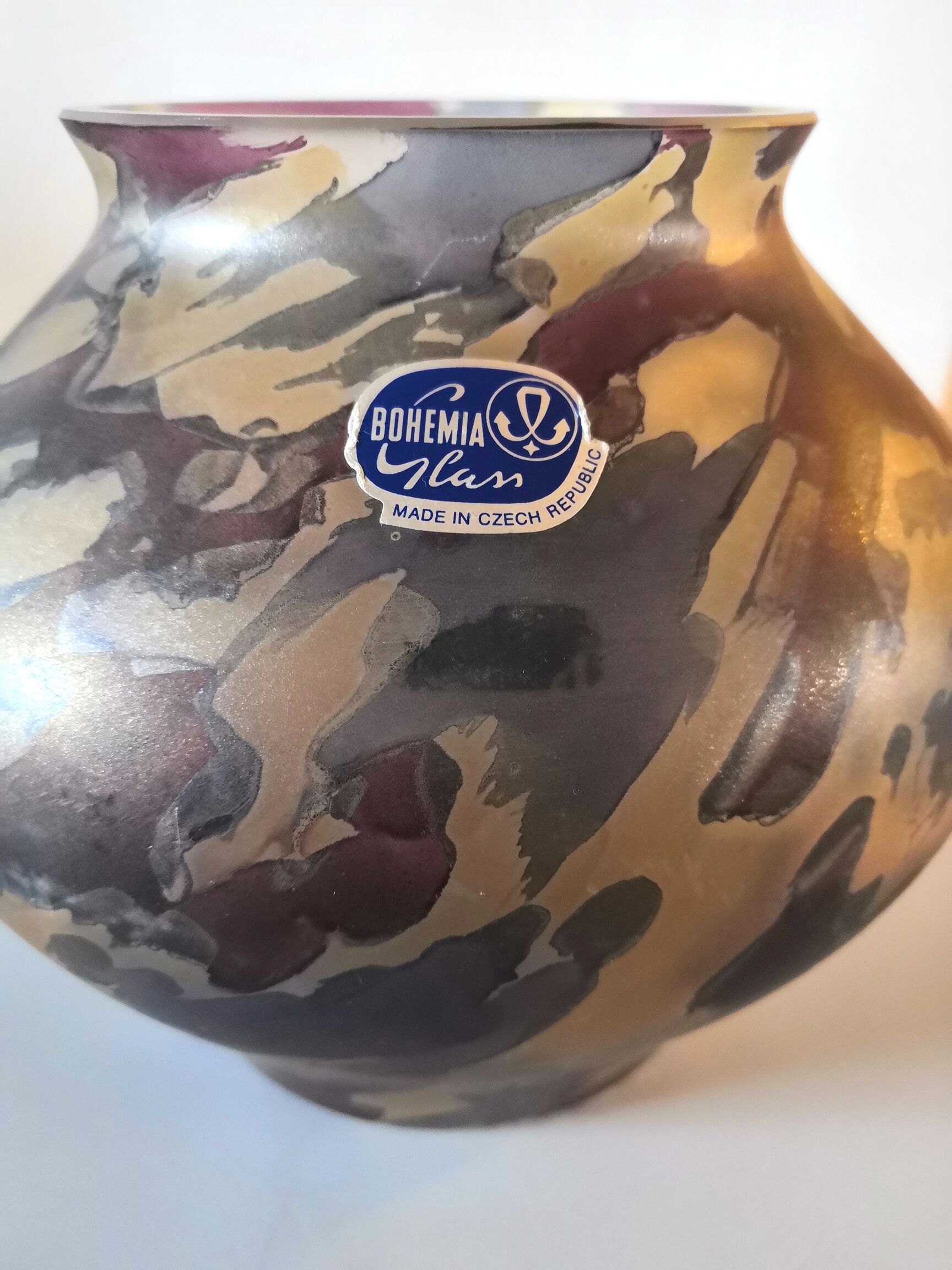 Glass vase design Bohemia Glass 60s - 70s