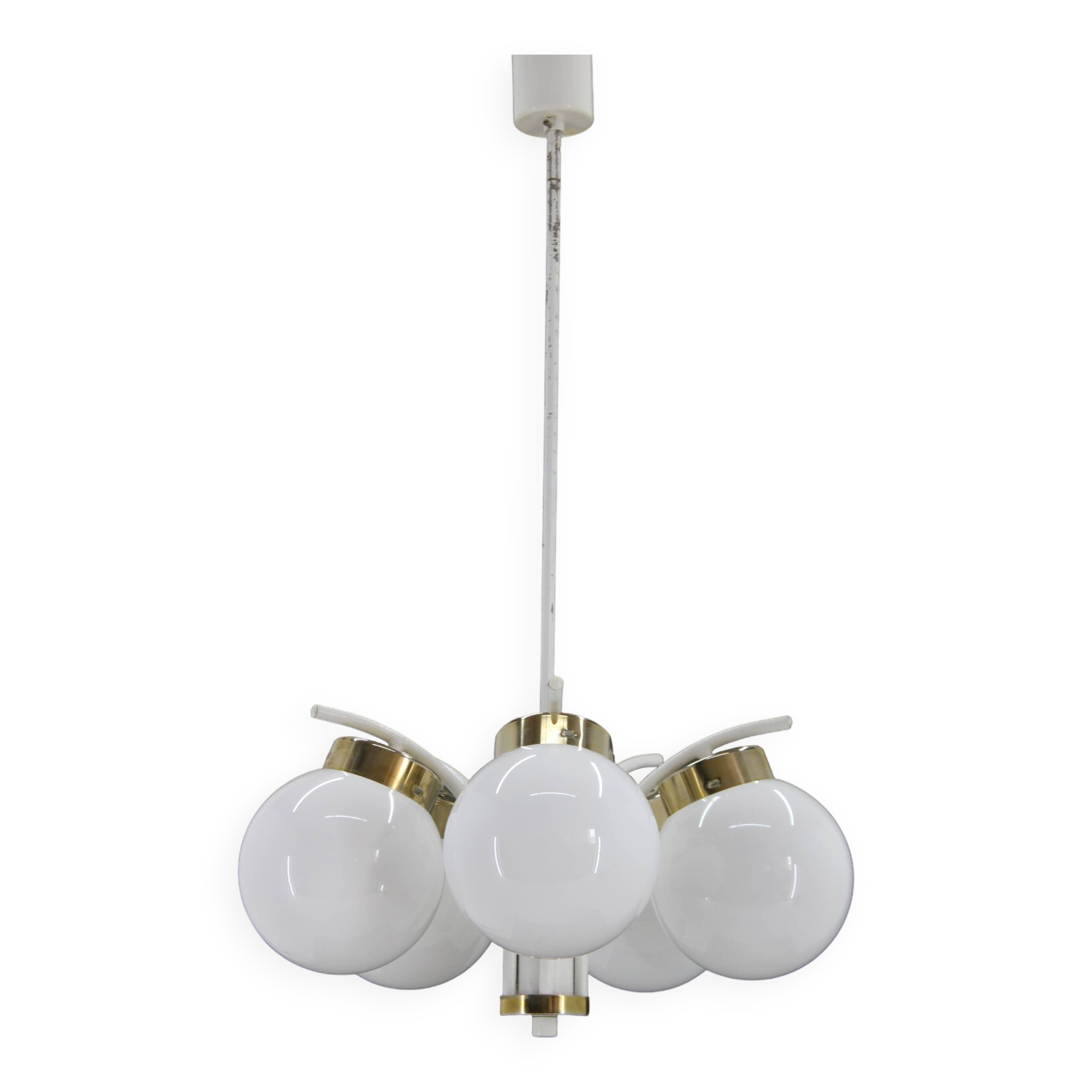 1970s Glass Chandelier by Instala Decin, Czechoslovakia