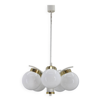 1970s Glass Chandelier by Instala Decin, Czechoslovakia