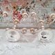 Set of 2 5-branched candlesticks in silver metal Versilbert 1950s