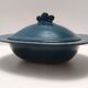 Blue Earthenware "Margherita" Centerpiece by Antonia Campi for Laveno, Italy