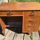 Compact desk wood veneer 50s