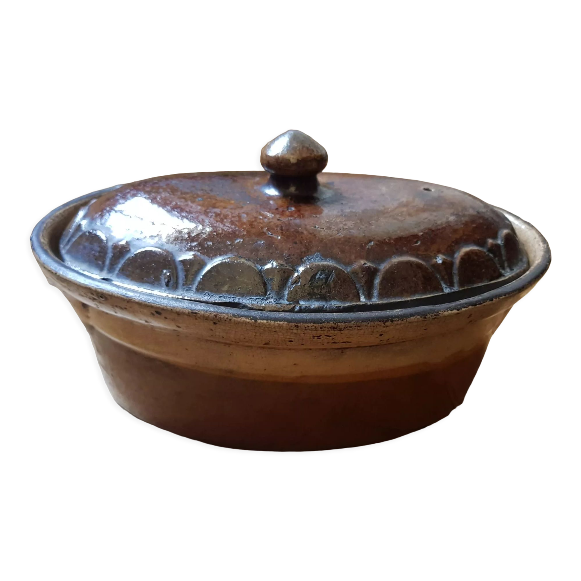 Terrine en terre cuite début XXe Selency