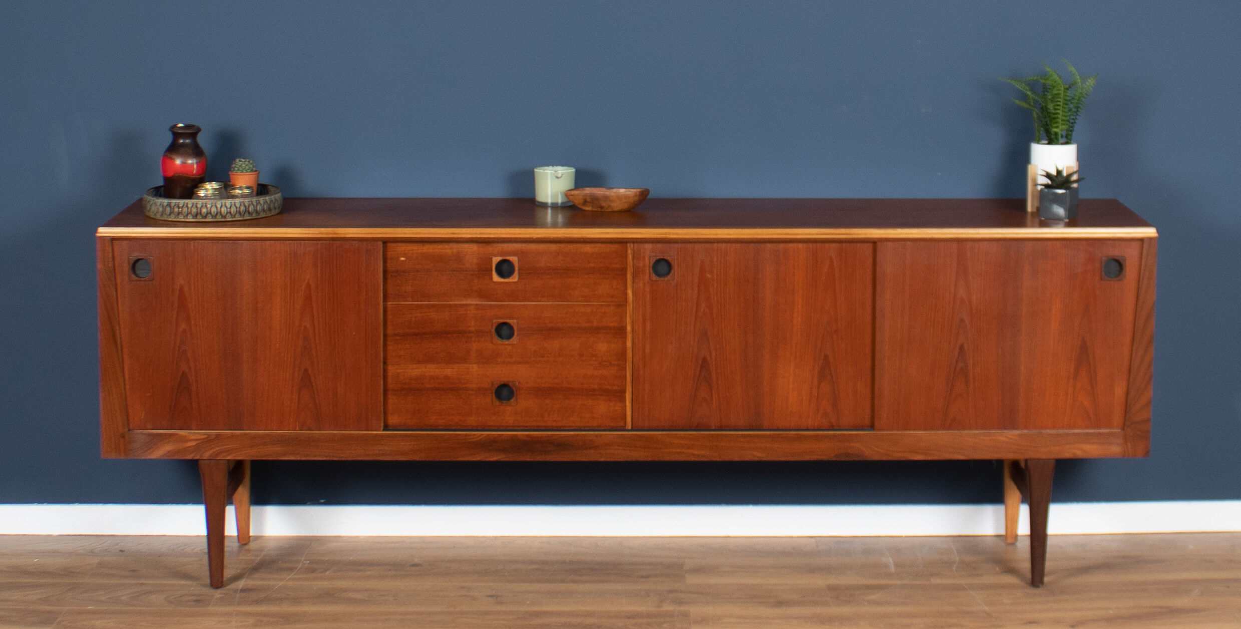 Teak 1960s long Elliots of Newbury mid century sideboard