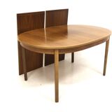 Scandinavian walnut dining table, Sweden, 1960s