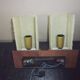 Wall sconce perspex tea and brass 50/60 years