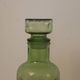 Carafe vintage en verre vert texturé avec bouchon assorti – H25 cm