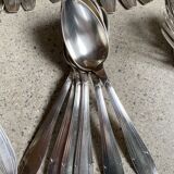 Silver metal cutlery art deco 63 pieces