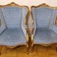 Paire De Fauteuils "Bergère" En Bois Doré de Style Louis XV