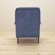 Blue armchair, Italian design, 1970s, production: Italy
