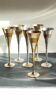 6 Flutes Champagne Laiton Argenté Vintage