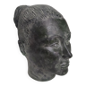 Sculpture visage femme en plâtre