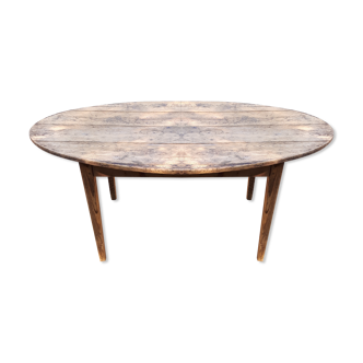 Ancienne table de ferme ovale