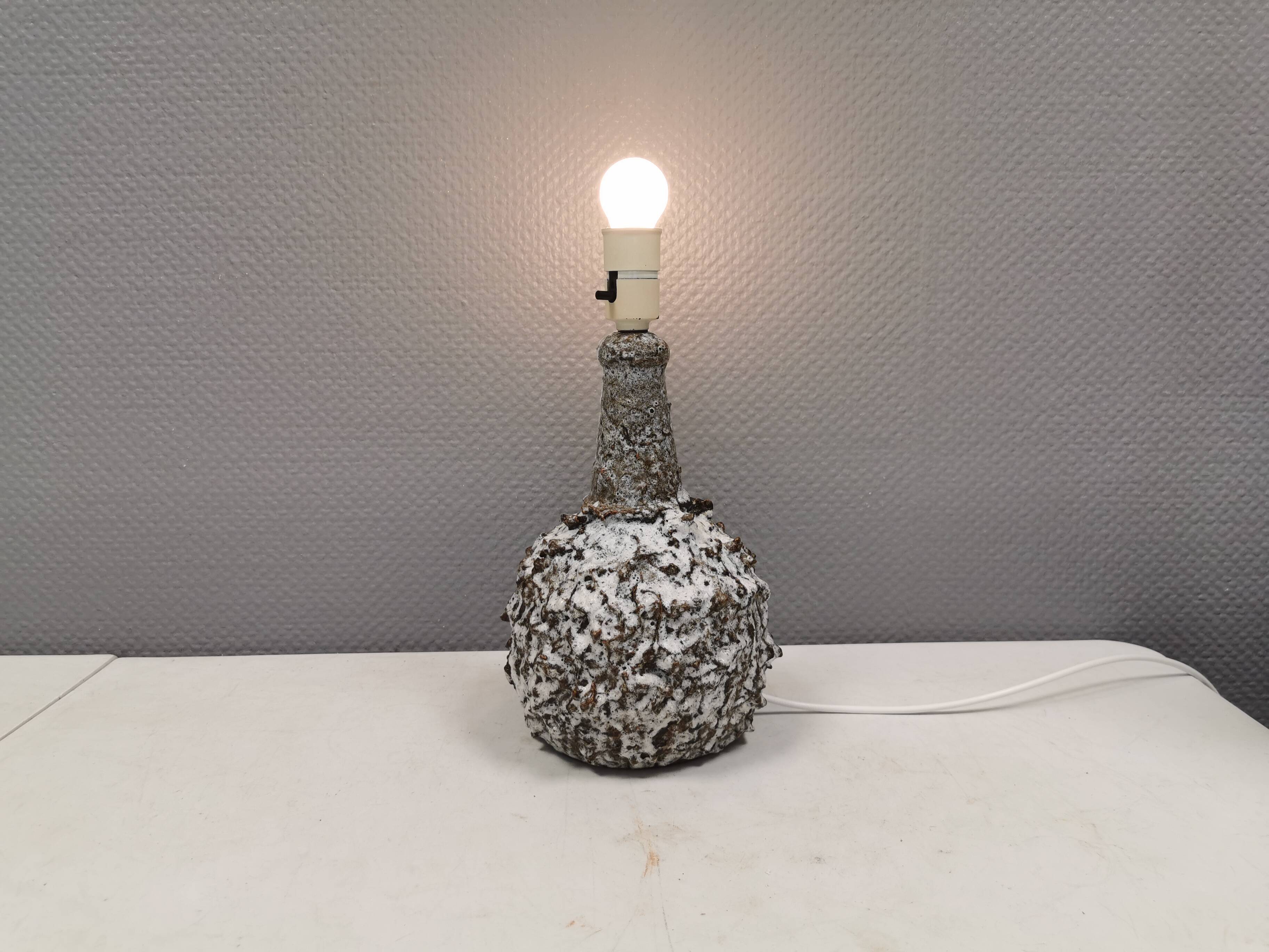 Table lamp with an organic expression, by Bartholdy ceramics Denmark 1970s