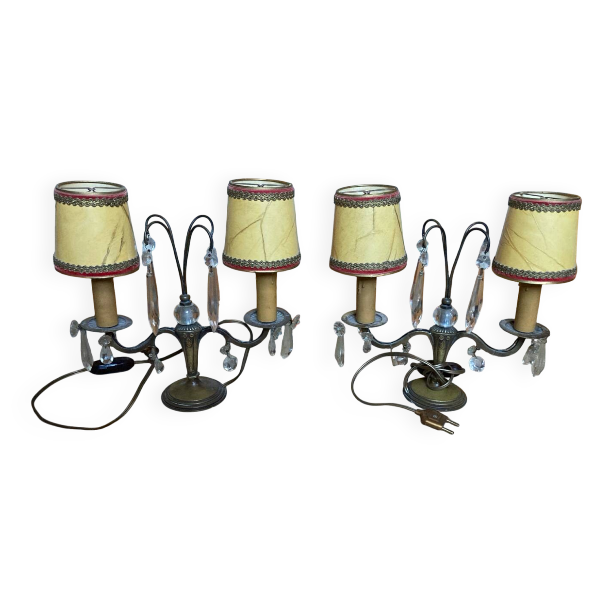 Pair of Italian bedside lamps from the 1950s