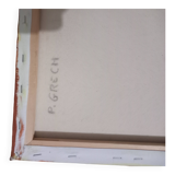 Painting on canvas the child breastfeeding