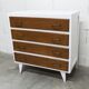 1960s chest of drawers with splayed legs and 4 drawers, refurbished