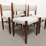 Set of 4 Danish teak chairs from the 60s and 70s