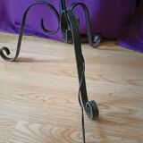 Vintage floor lamp - 40s , wrought iron with scroll feet
