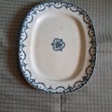 Large rectangular iron earth dish French English Company