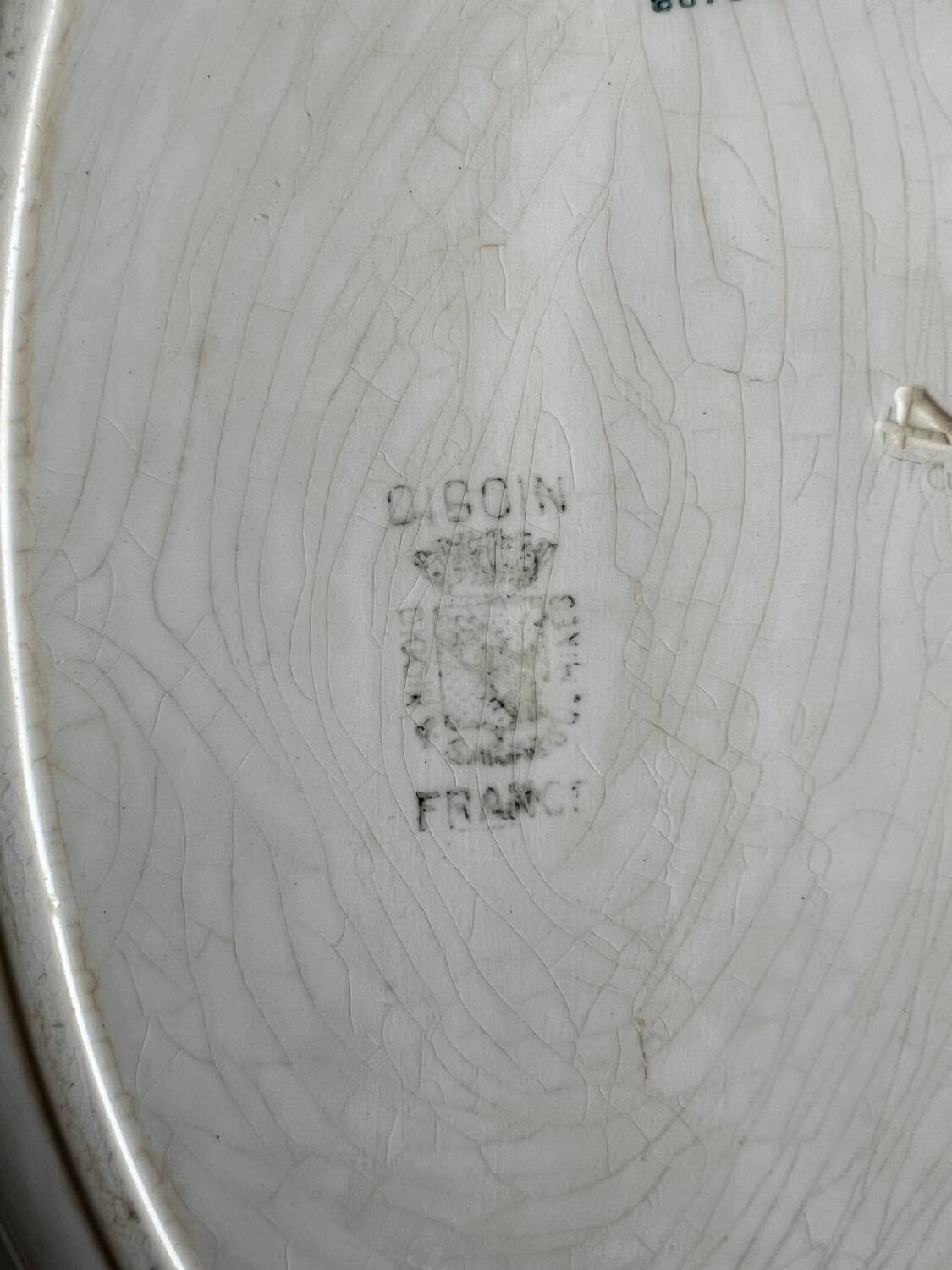 Oval presentation dish, Digoin ironstone