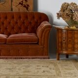 Crushed velvet button back sofa