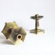 Art deco altar candle sticks in brass, 1920s