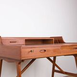 Danish teak desk, model 56, by Arne Wahl Iversen/Vinde Mobelfabrik.