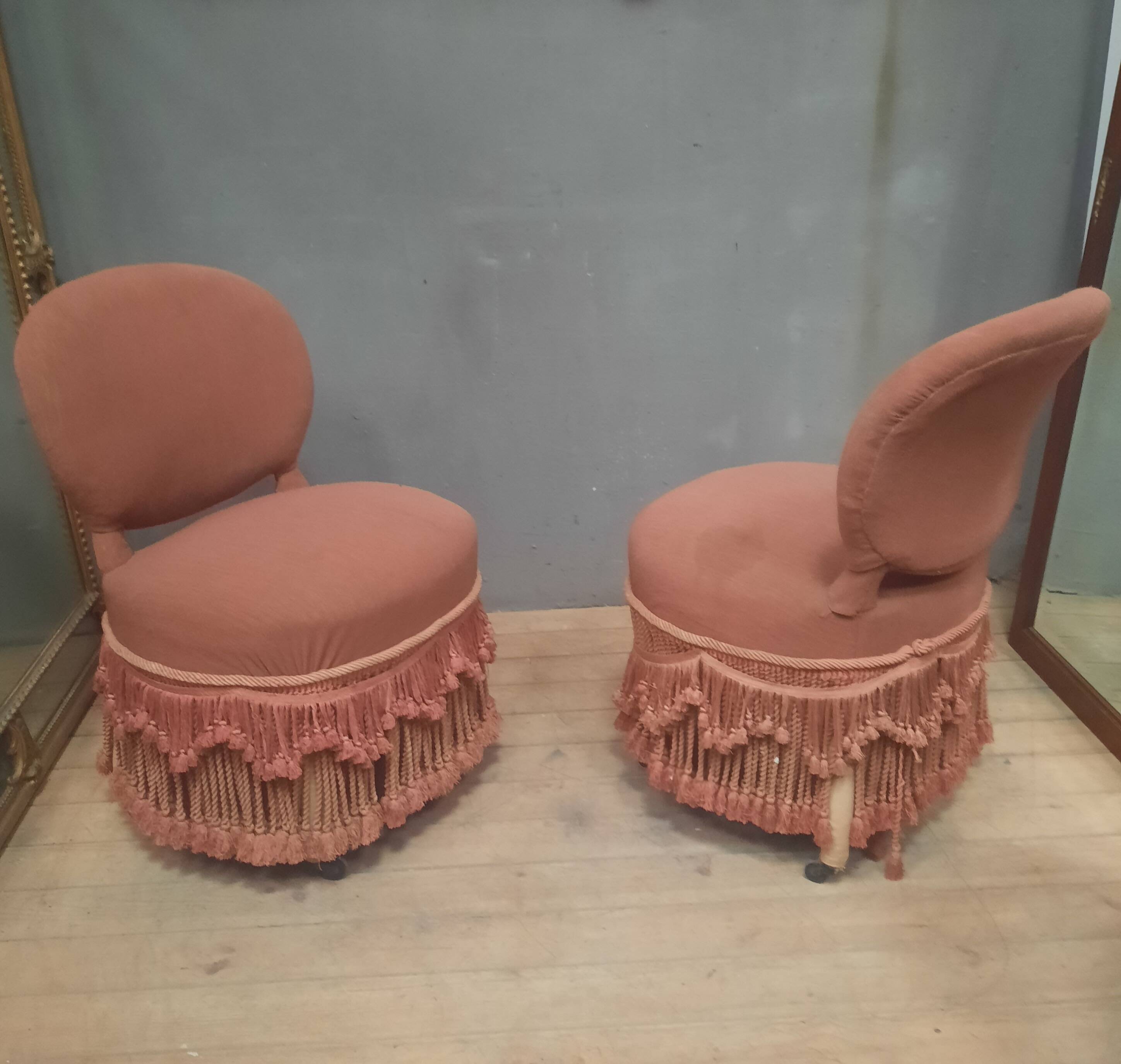 Paire de chaises "crapaud:" Napoléon III