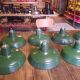 Old lamp shade industrial metal bar factory