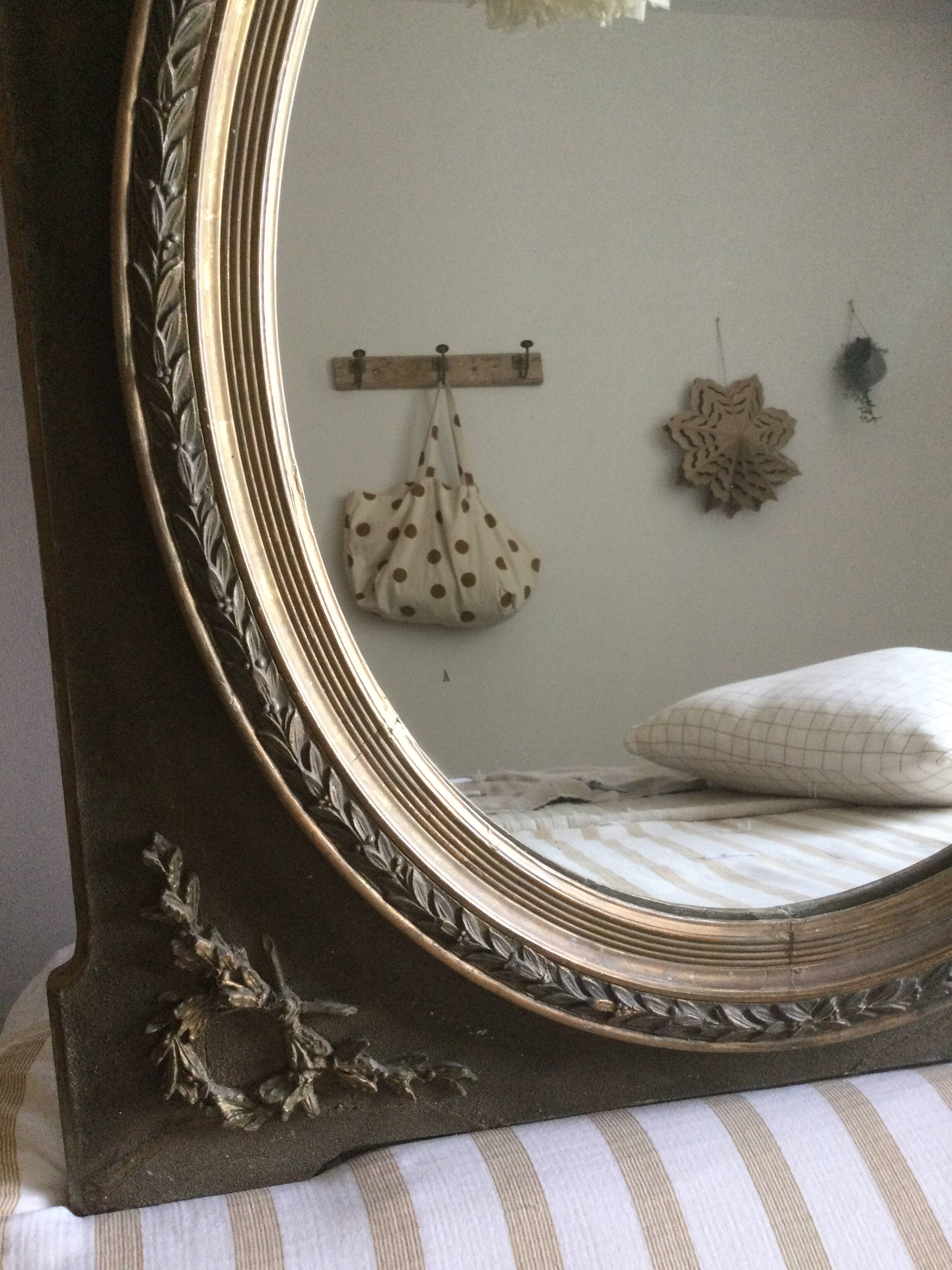 Antique gold mirror