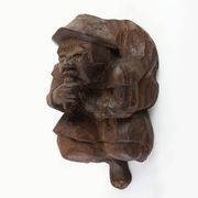 Hand-Carved Oak Wall Figure of a man, France ca. 1850