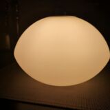 Large translucent white glass globe - Ufo shape - Space Age - 1950s/1960s