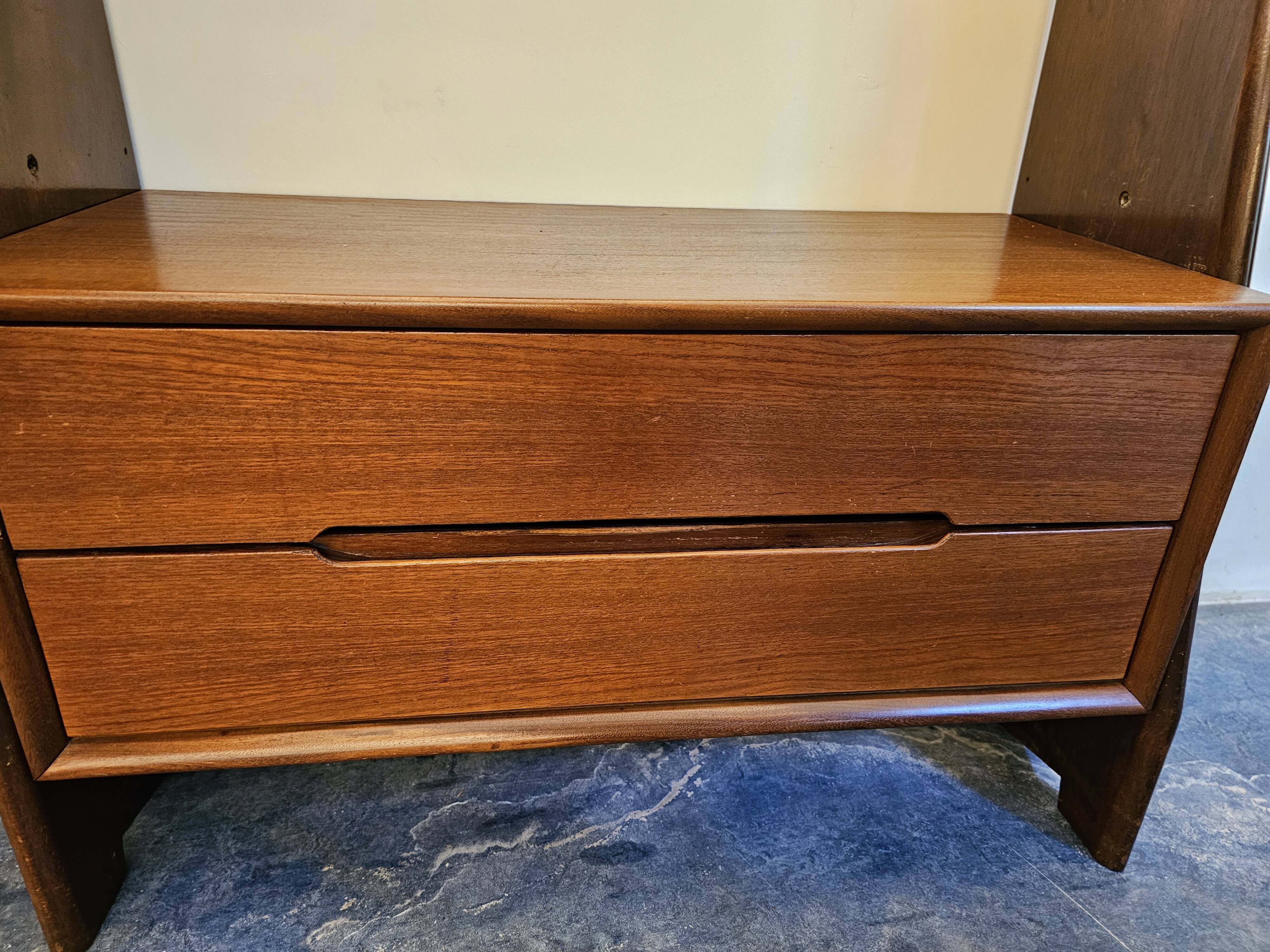 Wall unit wall cabinet teak vintage Dutch Design