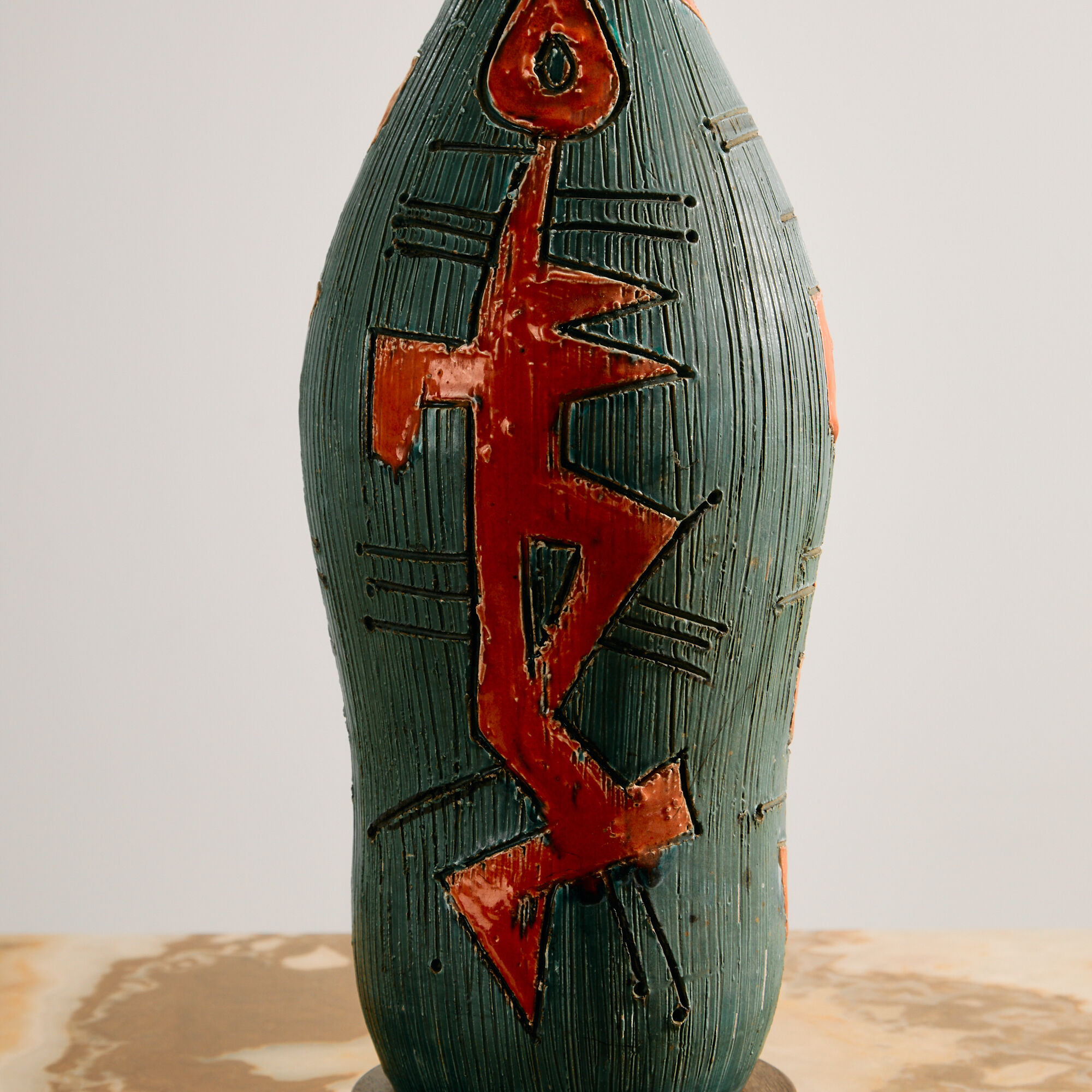 Ceramic table lamp by Jiří Georges & Paul Pannier