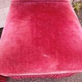 Pair of 2 Napoleon III Second Empire Boudoir Chairs, Red.
