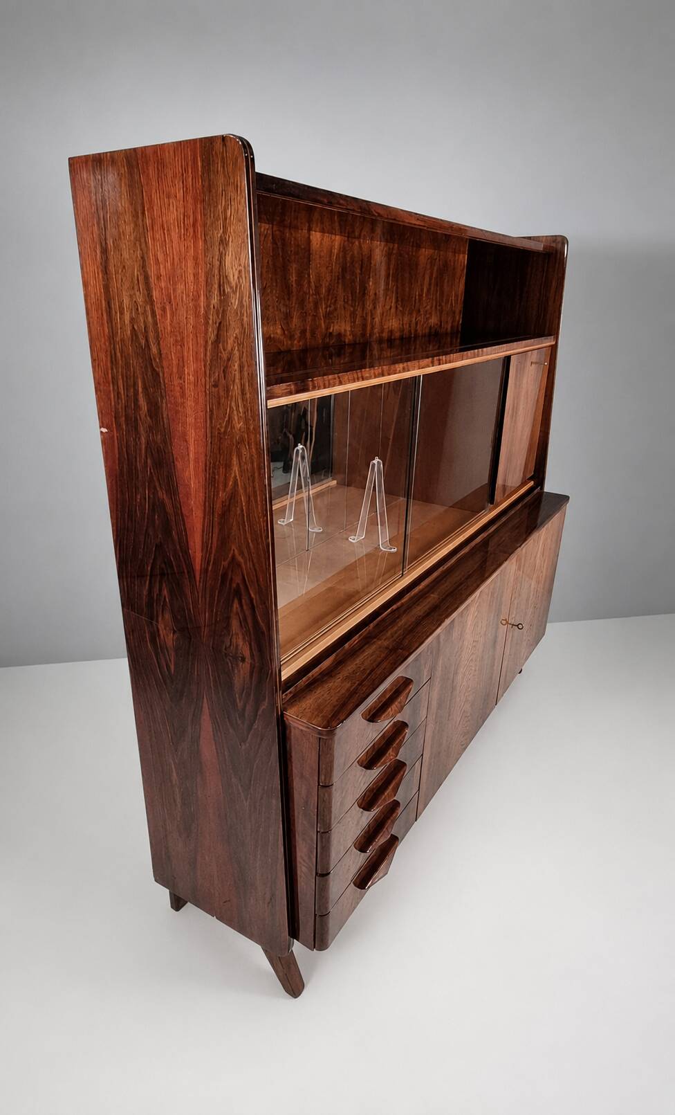 Vintage brown Tatra sideboard, 1970