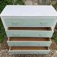 Vintage 1950s compass foot chest of drawers