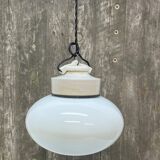 Vintage porcelain hanging lamp.