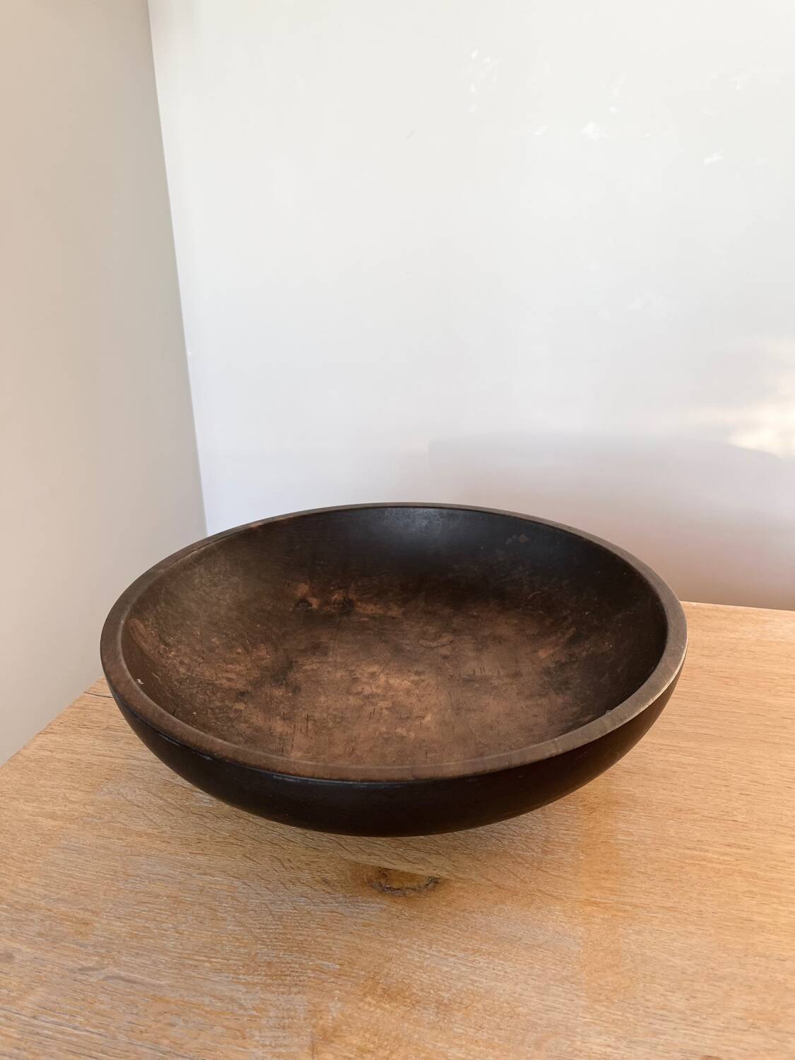 Large wooden bowl by Joshua Vogel at BCMT New York