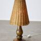 Vintage Italian Wicker Table Lamp