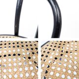 Chaise de café vintage Bugholz noir Wiener Geflecht Chaise de salle à manger