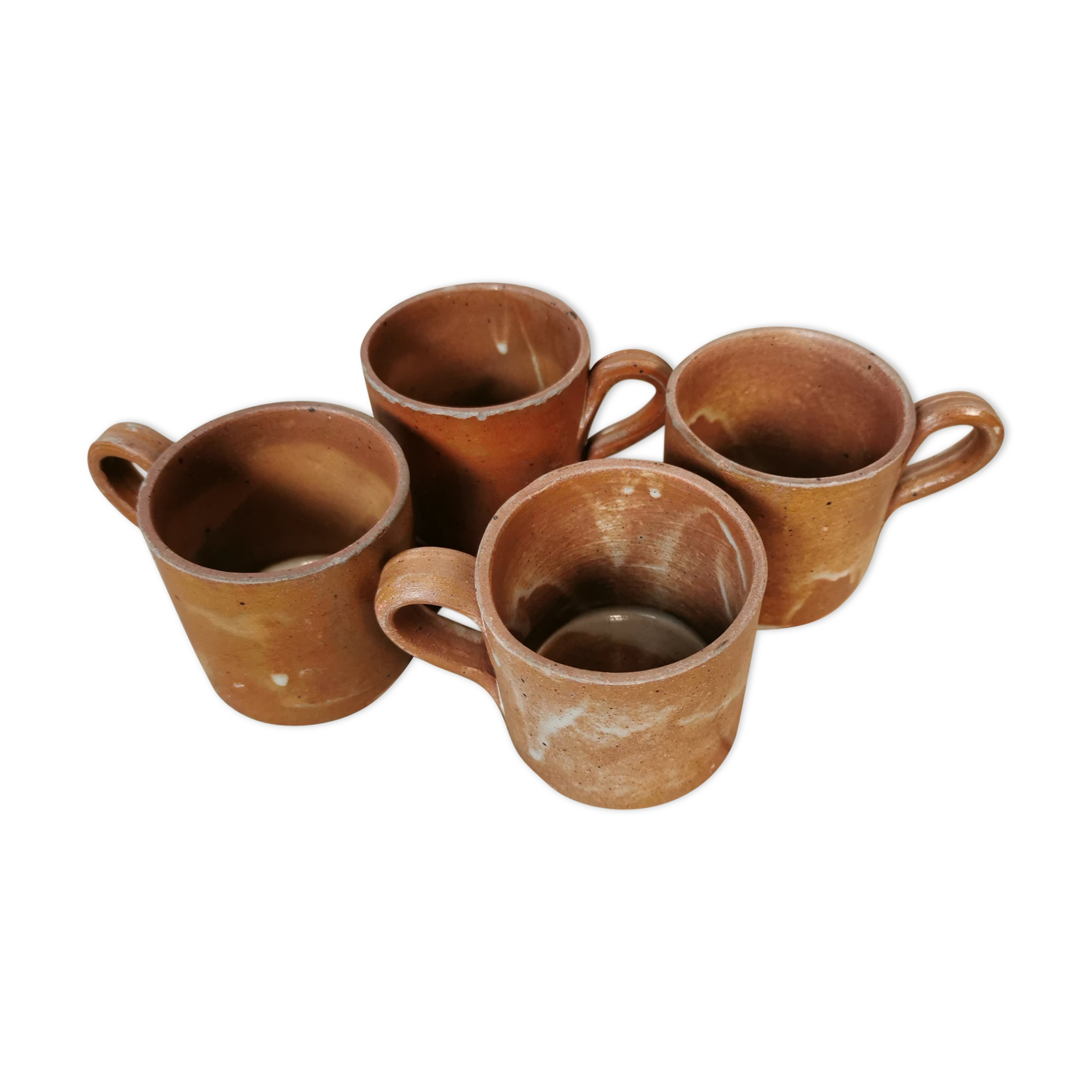 Set of 4 stoneware coffee cups
