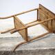 Bamboo and woven wicker table, vintage bamboo console, side table