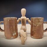 Duo of stoneware cups