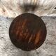 Vintage Turned Dark Wood Milking Stool #A631