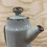 Japanese teapot in gray and brown stoneware