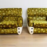 A pair of vintage mid-century modern arm chairs - Italy 1970s