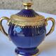 Blue and gold coffee service - Limoges porcelain