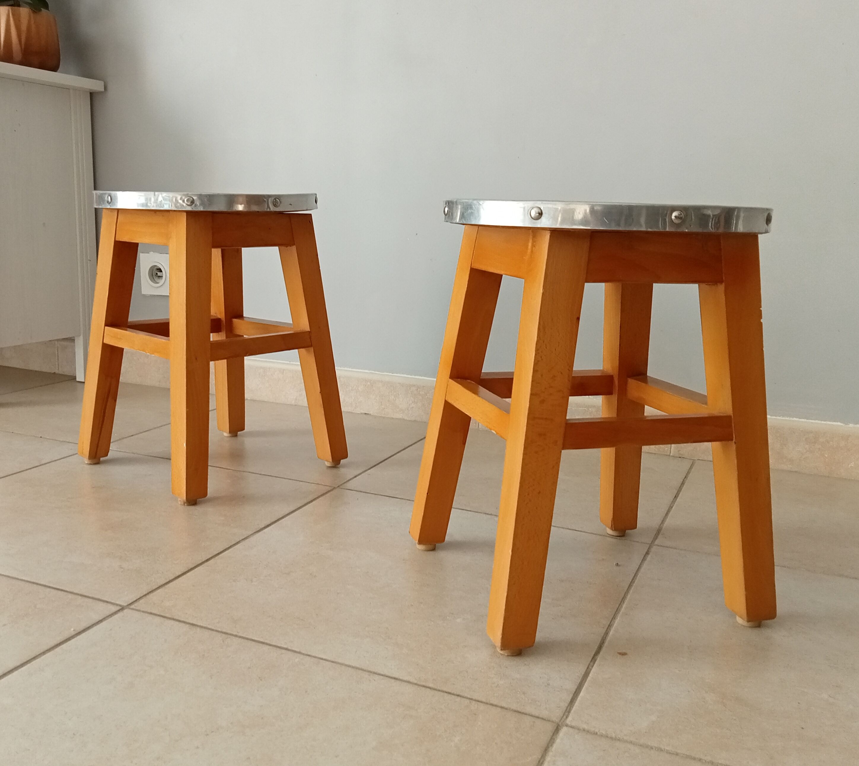 Pair of vintage side tables 70s/80s